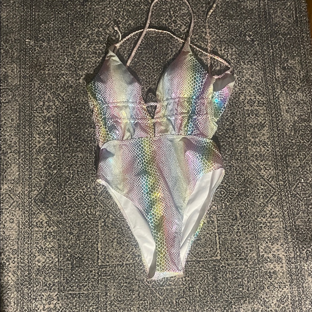 Iridescent One Piece Swimsuit